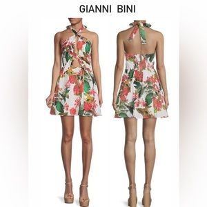 Gianni Bini
Charlotte Halter Neck Sleeveless Tie Front A-Line Dress